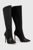 Шкіряні чоботи Aldo Milann жіночі колір чорний на шпильці 13658290.MILANN