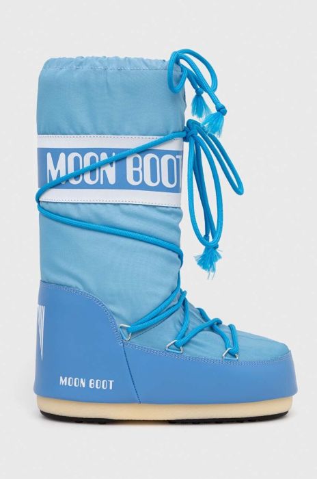 Зимові чоботи Moon Boot ICON NYLON 14004400.088 колір блакитний Зимові чоботи Moon Boot ICON NYLON 14004400.088 колір блакитний