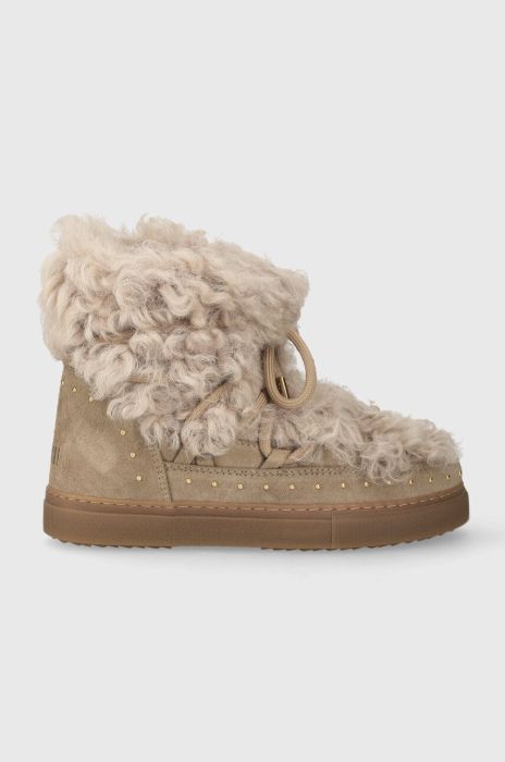 Шкіряні чоботи Inuikii Long Curly колір бежевий 75202-051 Шкіряні чоботи Inuikii Long Curly колір бежевий 75202-051