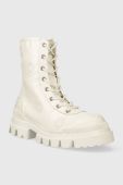 Шкіряні черевики Desigual жіночі колір білий на плоскому ходу 23WSTP14.1001