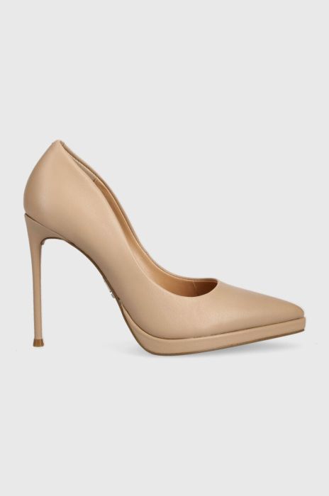Шкіряні туфлі Steve Madden Klassy колір бежевий SM11002464