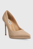 Шкіряні туфлі Steve Madden Klassy колір бежевий SM11002464