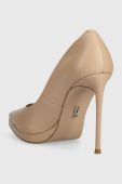 Шкіряні туфлі Steve Madden Klassy колір бежевий SM11002464