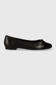 Шкіряні балетки Tory Burch CAP-TOE BALLET колір чорний  154511-004 Шкіряні балетки Tory Burch CAP-TOE BALLET колір чорний  154511-004