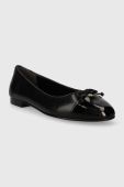 Шкіряні балетки Tory Burch CAP-TOE BALLET колір чорний  154511-004 Шкіряні балетки Tory Burch CAP-TOE BALLET колір чорний  154511-004