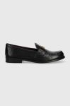 Шкіряні мокасини Tory Burch CLASSIC LOAFER жіночі колір чорний на плоскому ходу 150907-006 Шкіряні мокасини Tory Burch CLASSIC LOAFER жіночі колір чорний на плоскому ходу 150907-006