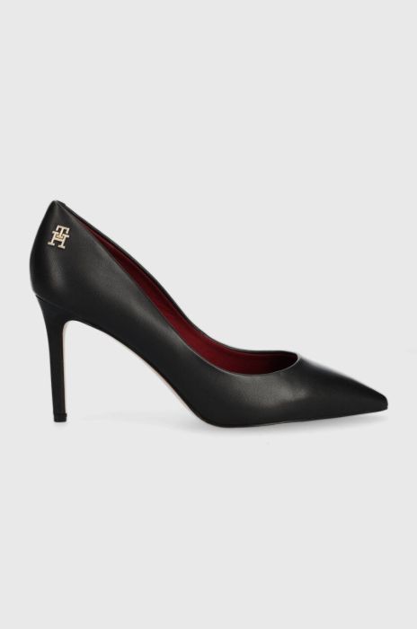 Шкіряні туфлі Tommy Hilfiger ESSENTIAL POINTED PUMP колір чорний FW0FW07533 Шкіряні туфлі Tommy Hilfiger ESSENTIAL POINTED PUMP колір чорний FW0FW07533
