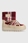 Зимові чоботи Tommy Hilfiger TARTAN SNOWBOOT колір бежевий FW0FW07612 Зимові чоботи Tommy Hilfiger TARTAN SNOWBOOT колір бежевий FW0FW07612
