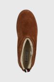 Замшеві чоботи Tommy Hilfiger COOL SUEDE SNOWBOOT колір коричневий FW0FW07662 Замшеві чоботи Tommy Hilfiger COOL SUEDE SNOWBOOT колір коричневий FW0FW07662