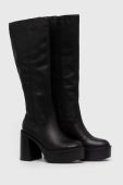Шкіряні чоботи Aldo Rykiel жіночі колір чорний каблук блок 13621050Rykiel