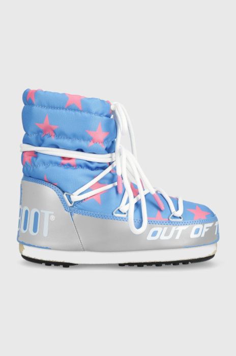 Зимові чоботи Moon Boot LIGHT LOW STARS 14601700.001 колір блакитний Зимові чоботи Moon Boot LIGHT LOW STARS 14601700.001 колір блакитний