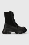 Черевики Karl Lagerfeld TREKKA MAX KC жіночі колір чорний на плоскому ходу KL43573
