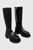Чоботи Twinset жіночі колір чорний на платформі 232TCT068 Чоботи Twinset жіночі колір чорний на платформі 232TCT068