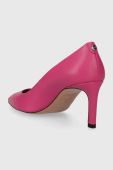 Шкіряні туфлі BOSS Janet Pump 70-N колір рожевий 50498836