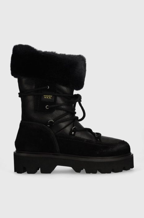 Шкіряні чоботи Blauer Eva жіночі колір чорний F3EVA06.LEA Шкіряні чоботи Blauer Eva жіночі колір чорний F3EVA06.LEA