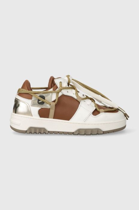 Шкіряні кросівки Off Play SORRENTO колір коричневий SORRENTO 1 WHITE, COGNAC, GOLD Шкіряні кросівки Off Play SORRENTO колір коричневий SORRENTO 1 WHITE, COGNAC, GOLD