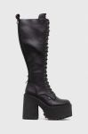 Чоботи Buffalo Killah Lace Up Hi жіночі колір чорний каблук блок 1622377 Чоботи Buffalo Killah Lace Up Hi жіночі колір чорний каблук блок 1622377