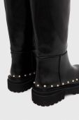 Чоботи Twinset жіночі колір чорний на плоскому ходу 232TCT042 Чоботи Twinset жіночі колір чорний на плоскому ходу 232TCT042