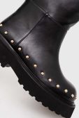 Чоботи Twinset жіночі колір чорний на плоскому ходу 232TCT042 Чоботи Twinset жіночі колір чорний на плоскому ходу 232TCT042