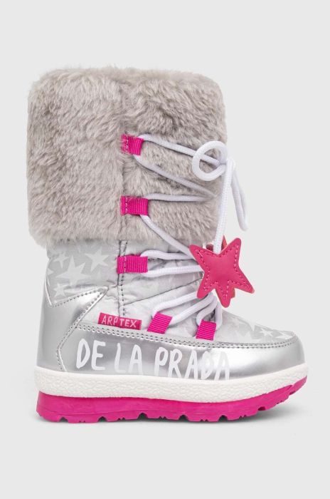 Дитячі чоботи Agatha Ruiz de la Prada колір срібний (3500747) Дитячі чоботи Agatha Ruiz de la Prada колір срібний (3500747)