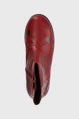 Дитячі шкіряні черевики Camper TWS Kids колір бордовий (3405549)