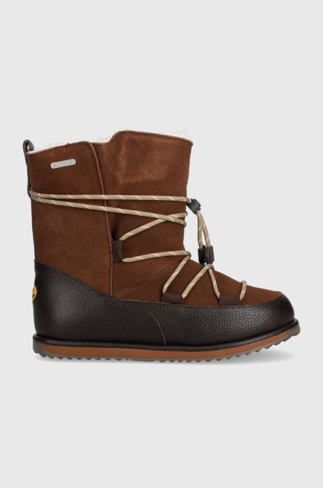 Дитячі шкіряні чоботи Emu Australia Blackburn Teens колір коричневий Дитячі шкіряні чоботи Emu Australia Blackburn Teens колір коричневий