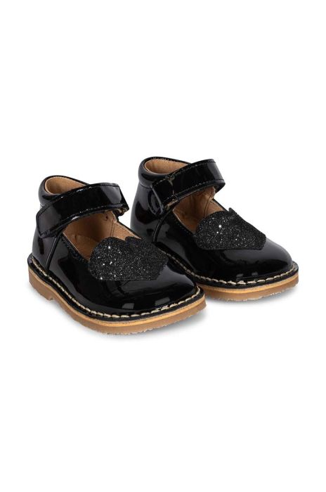 Дитячі шкіряні балетки Konges Sl?jd колір чорний Дитячі шкіряні балетки Konges Sl?jd колір чорний