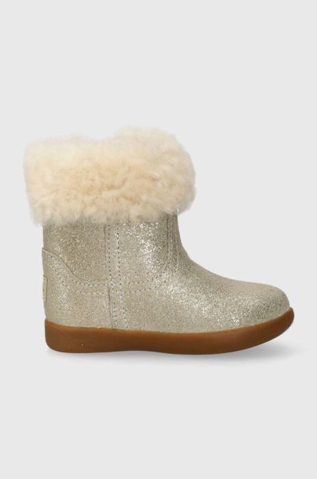 Дитячі шкіряні чоботи UGG T JORIE II METALLIC колір золотий Дитячі шкіряні чоботи UGG T JORIE II METALLIC колір золотий