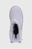 Дитячі замшеві чоботи UGG K BAILEY BOW II колір фіолетовий Дитячі замшеві чоботи UGG K BAILEY BOW II колір фіолетовий