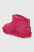 Дитячі замшеві чоботи UGG KIDS CLASSIC ULTRA MINI колір рожевий Дитячі замшеві чоботи UGG KIDS CLASSIC ULTRA MINI колір рожевий