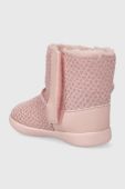 Дитячі шкіряні чоботи UGG T KEELANEL HEARTS колір рожевий Дитячі шкіряні чоботи UGG T KEELANEL HEARTS колір рожевий
