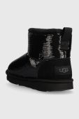 Дитячі чоботи UGG KIDS CLASSIC MINI MIRROR BALL колір чорний Дитячі чоботи UGG KIDS CLASSIC MINI MIRROR BALL колір чорний