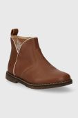 Дитячі шкіряні черевики Pom D'api CITY APPLE колір коричневий (3556303)