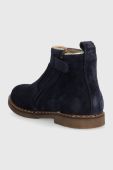 Дитячі замшеві черевики Pom D'api CITY APPLE колір синій (3535628)