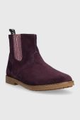 Дитячі замшеві черевики Pom D'api TRIP JODZIP колір фіолетовий (3530952)