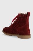 Дитячі замшеві черевики Pom D'api TRIP HI LACE колір бордовий (3531085) Дитячі замшеві черевики Pom D'api TRIP HI LACE колір бордовий (3531085)