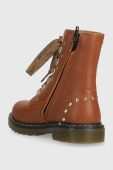 Дитячі шкіряні напівчобітки Pom D'api SID HI STUD колір коричневий (3531824)