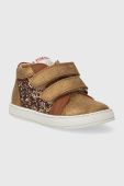 Дитячі шкіряні кросівки Pom D'api колір коричневий Дитячі шкіряні кросівки Pom D'api колір коричневий