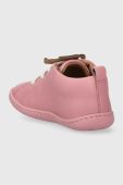 Дитячі шкіряні туфлі Camper 80153.G колір рожевий