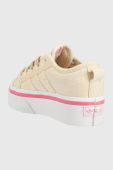 Дитячі кеди adidas Originals NIZZA PLATFORM C колір бежевий