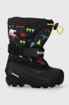 Дитячі чоботи Sorel 1888102 колір чорний YOUTH FLURRY PRINT Boys Дитячі чоботи Sorel 1888102 колір чорний YOUTH FLURRY PRINT Boys
