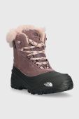 Дитячі зимові черевики The North Face Y SHELLISTA V LACE WP колір фіолетовий