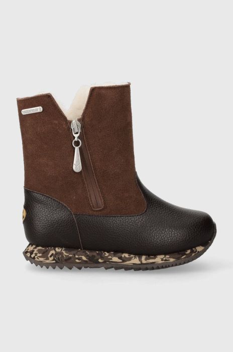 Дитячі шкіряні зимові черевики Emu Australia K12941 Baker колір коричневий Дитячі шкіряні зимові черевики Emu Australia K12941 Baker колір коричневий