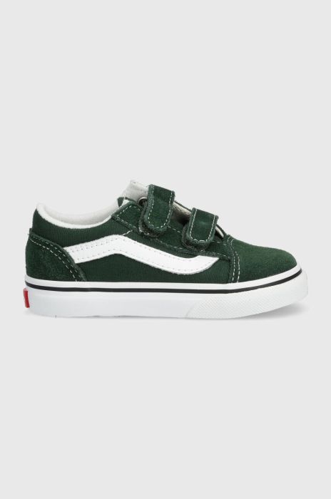 Дитячі кеди Vans TD Old Skool V колір зелений Дитячі кеди Vans TD Old Skool V колір зелений