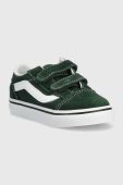 Дитячі кеди Vans TD Old Skool V колір зелений Дитячі кеди Vans TD Old Skool V колір зелений