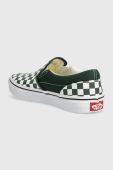 Дитячі кеди Vans JN Classic Slip-On колір зелений Дитячі кеди Vans JN Classic Slip-On колір зелений