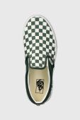 Дитячі кеди Vans JN Classic Slip-On колір зелений Дитячі кеди Vans JN Classic Slip-On колір зелений