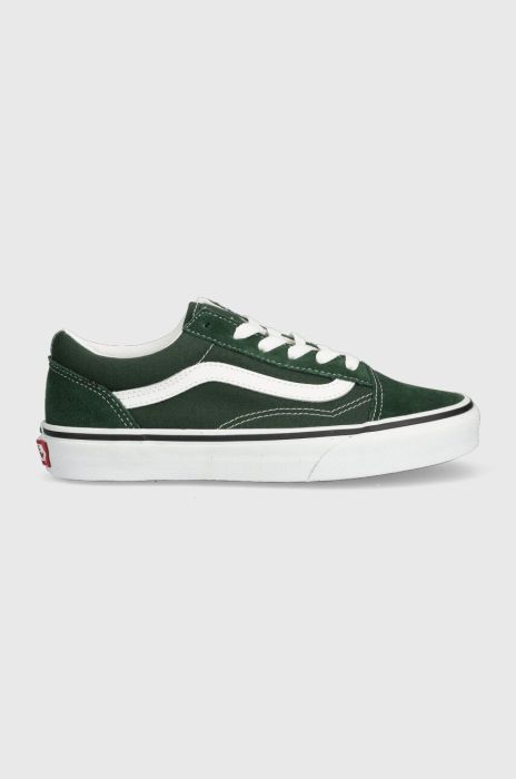 Дитячі кеди Vans JN Old Skool колір зелений Дитячі кеди Vans JN Old Skool колір зелений