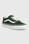 Дитячі кеди Vans JN Old Skool колір зелений Дитячі кеди Vans JN Old Skool колір зелений