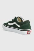 Дитячі кеди Vans JN Old Skool колір зелений Дитячі кеди Vans JN Old Skool колір зелений